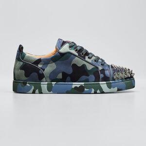 Men's Christian Louboutin Louis Junior Orlato Camo Low-Top Sneakers